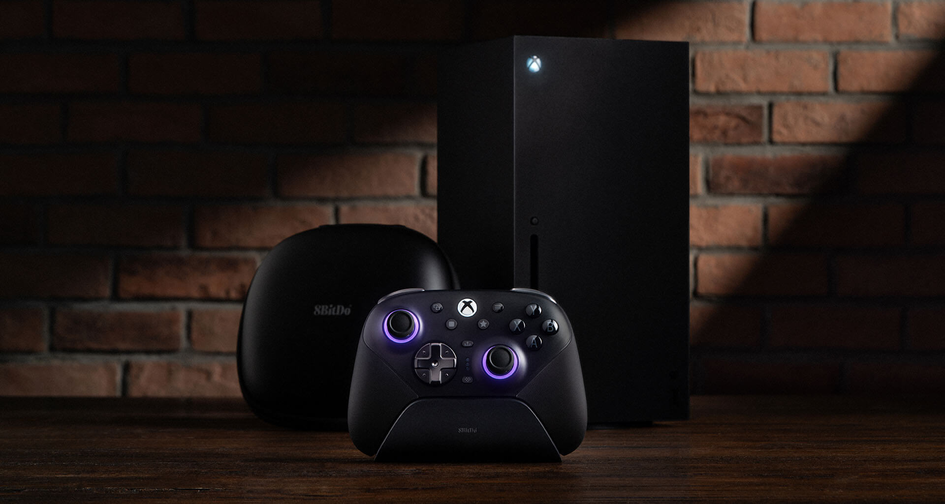 Official 8BitDo Ultimate 3E Controller for Xbox on charging dock, manufacturer image
