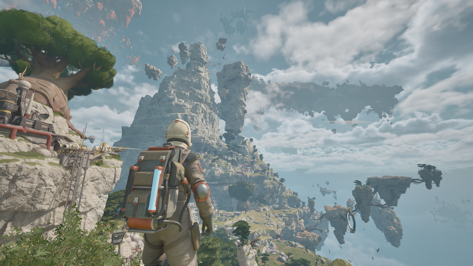 ATMOSFAR official press-kit screenshot from Apog Labs showing its skyborne survival world