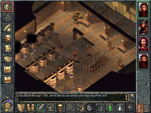 Classic isometric gameplay in the original Baldur's Gate