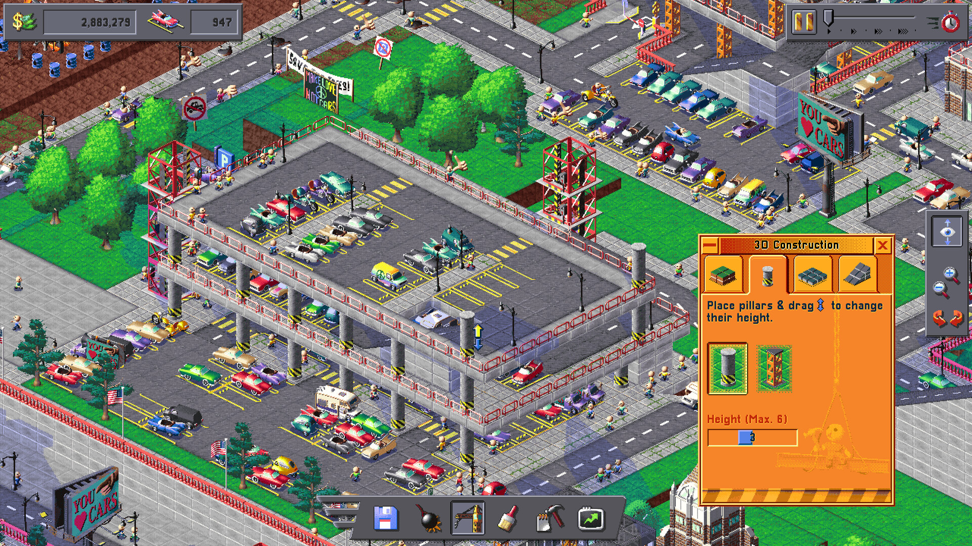 Car Park Capital official isometric gameplay artwork featuring parking infrastructure