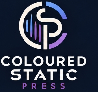 Coloured Static Press stacked logo, purple edition
