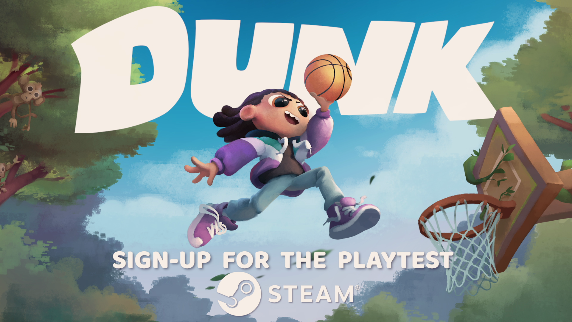 Official DUNK first-person basketball announcement artwork supplied in Katapult Games' press kit