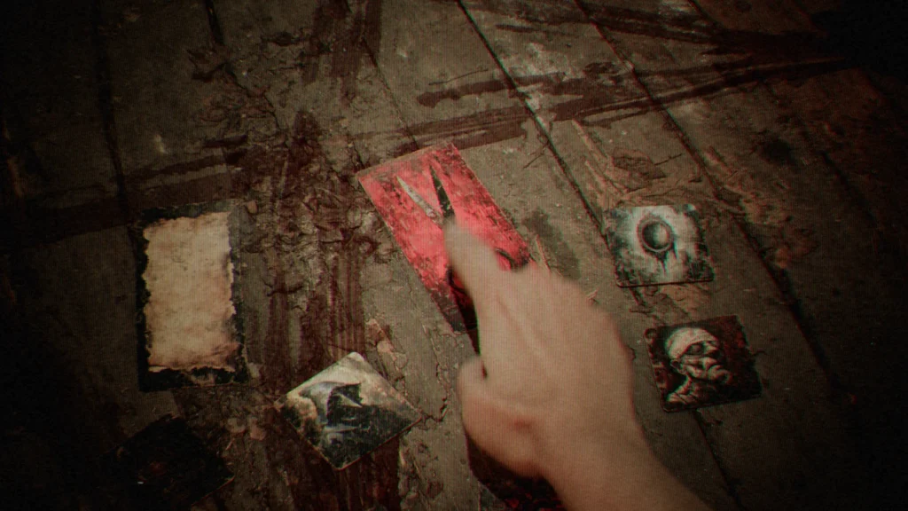 Player choosing the scissors card during a supernatural ritual