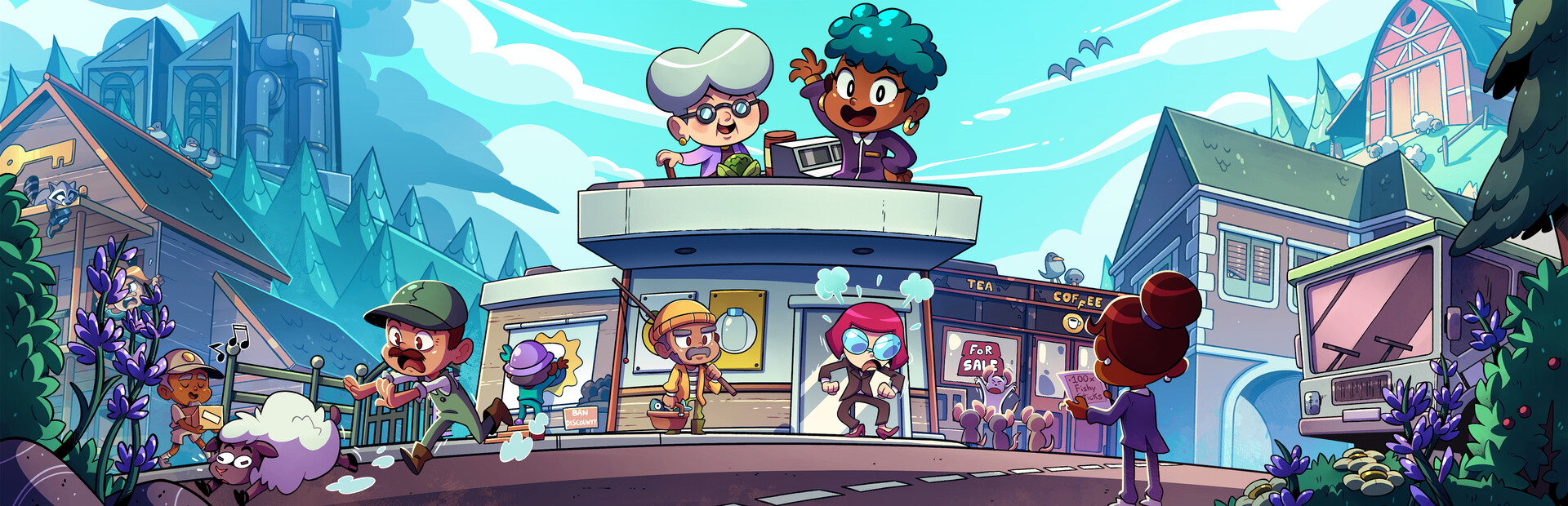 Official Discounty supermarket management game promotional artwork
