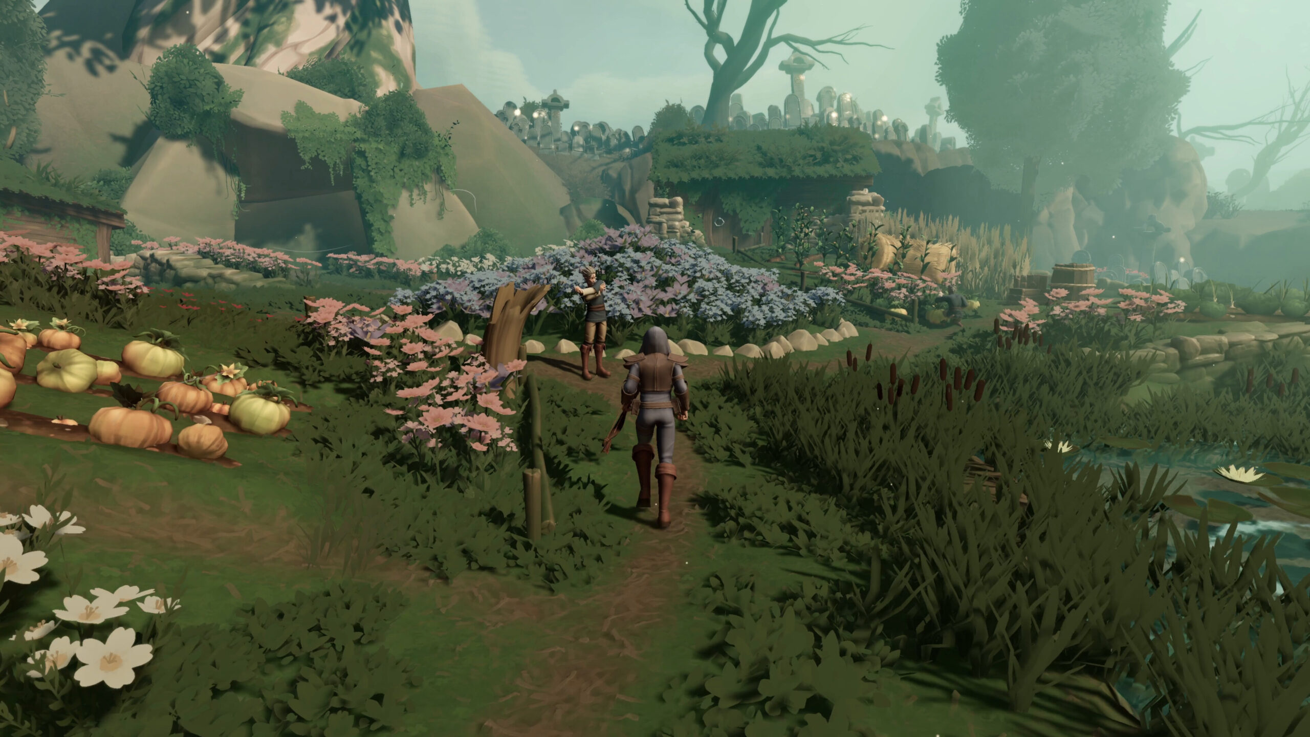 Everlast Undying Tale official gameplay: adventurers in a colourful forest garden, InSpades