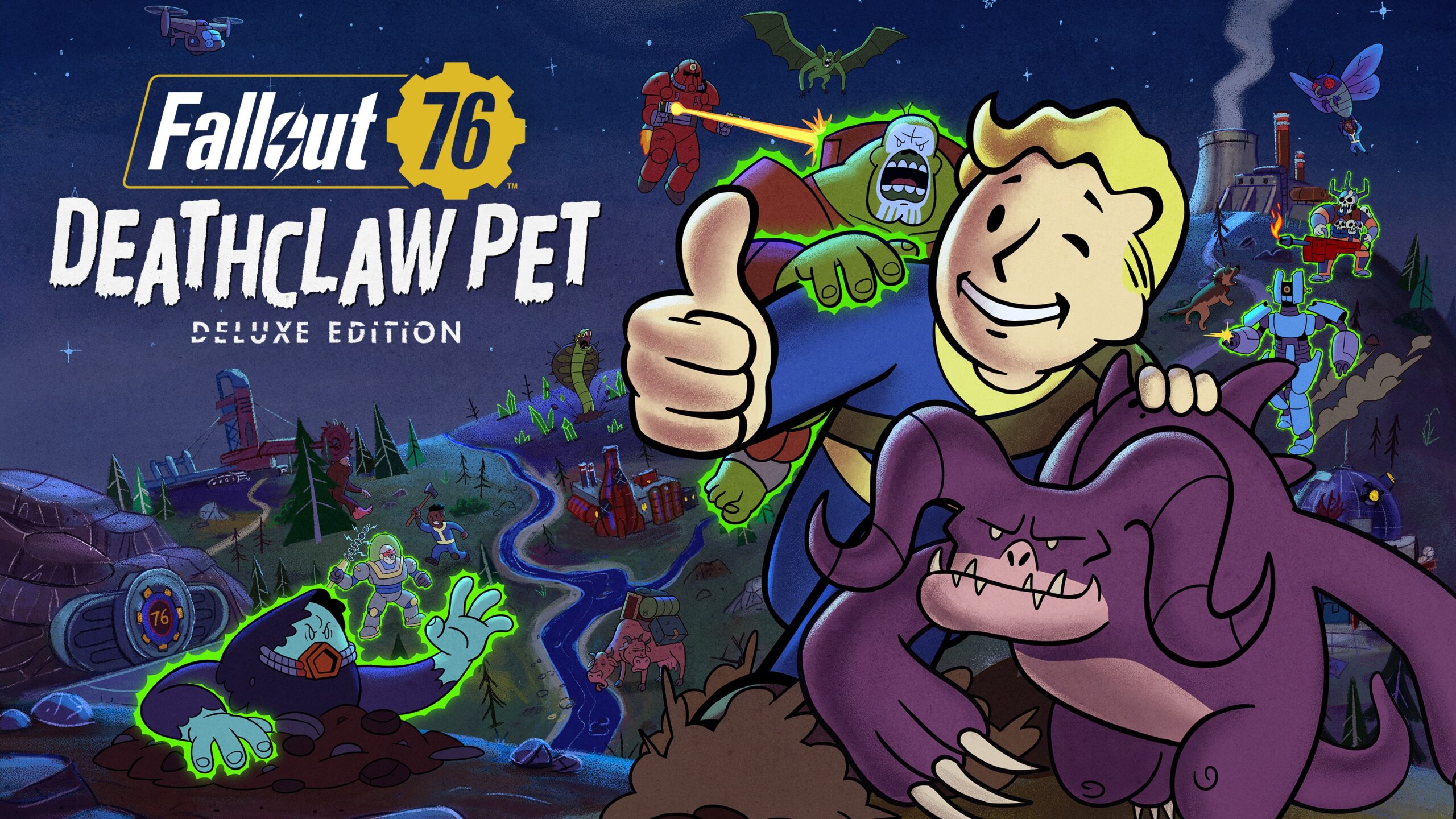 Official Fallout 76 Deathclaw Pet Deluxe Edition promotional artwork, via PlayStation