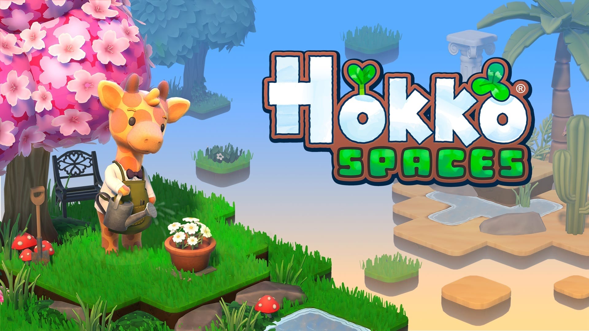 Hokko Spaces official promotional screenshot showing a miniature world