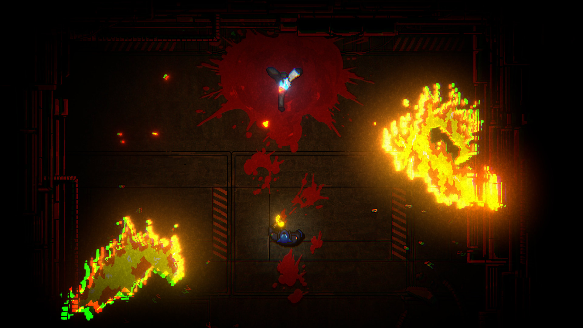 Kusan gameplay screenshot in a fiery encounter