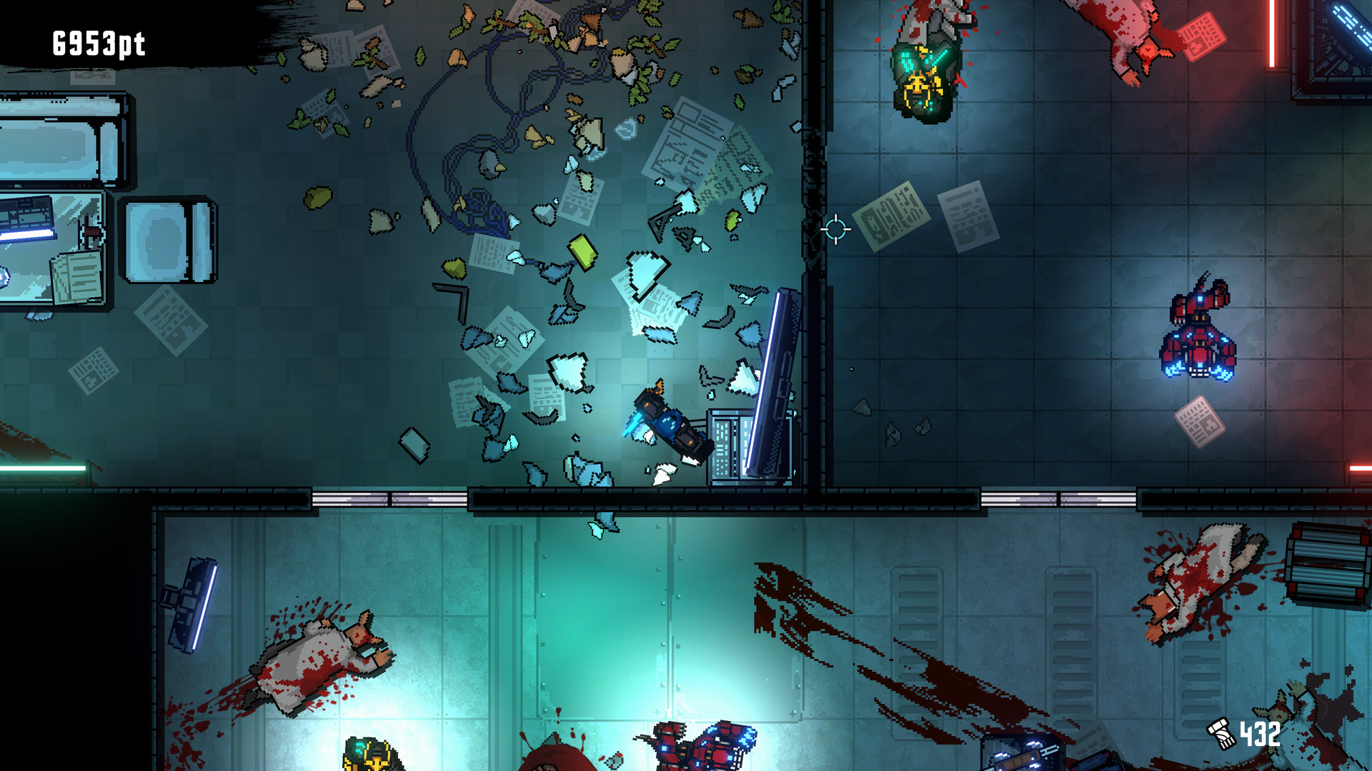 Original Xbox gameplay showing Kusan's neon-lit action