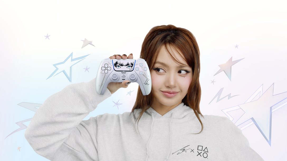 LISA holding the LISA Limited Edition DualSense controller, official PlayStation promotional image