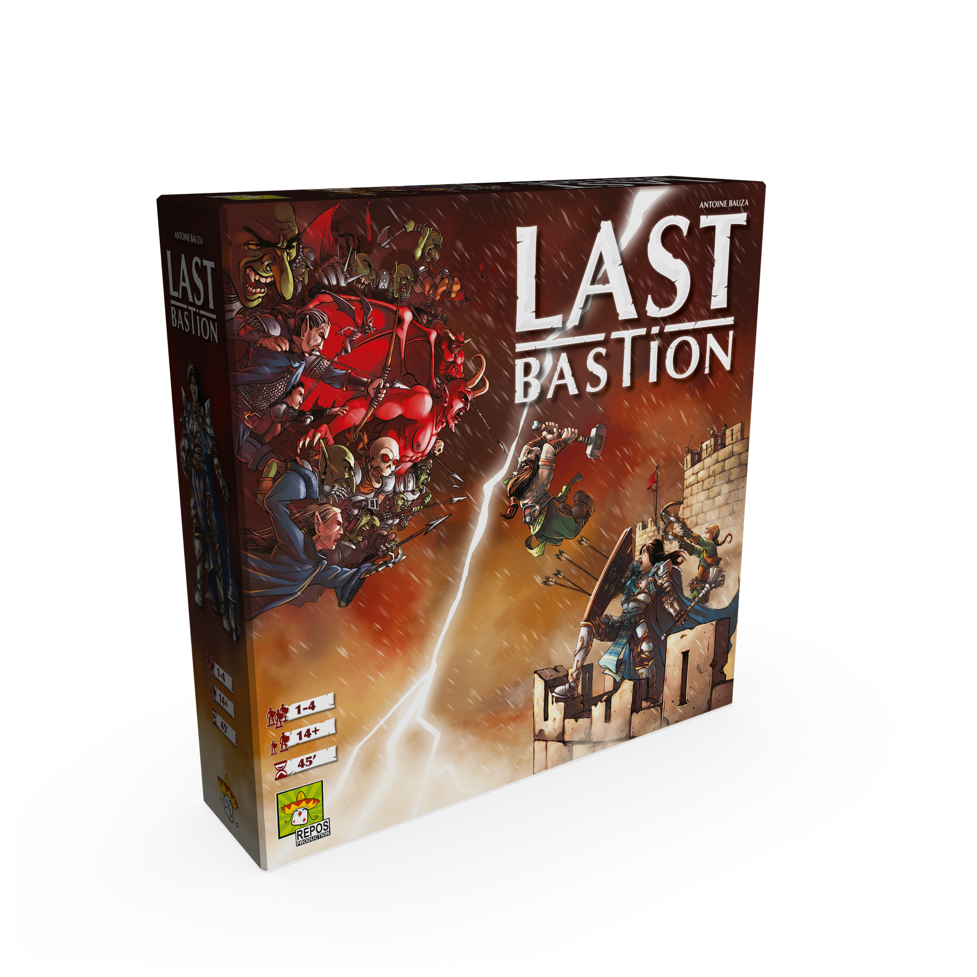 Last Bastion board game box art, Repos Production