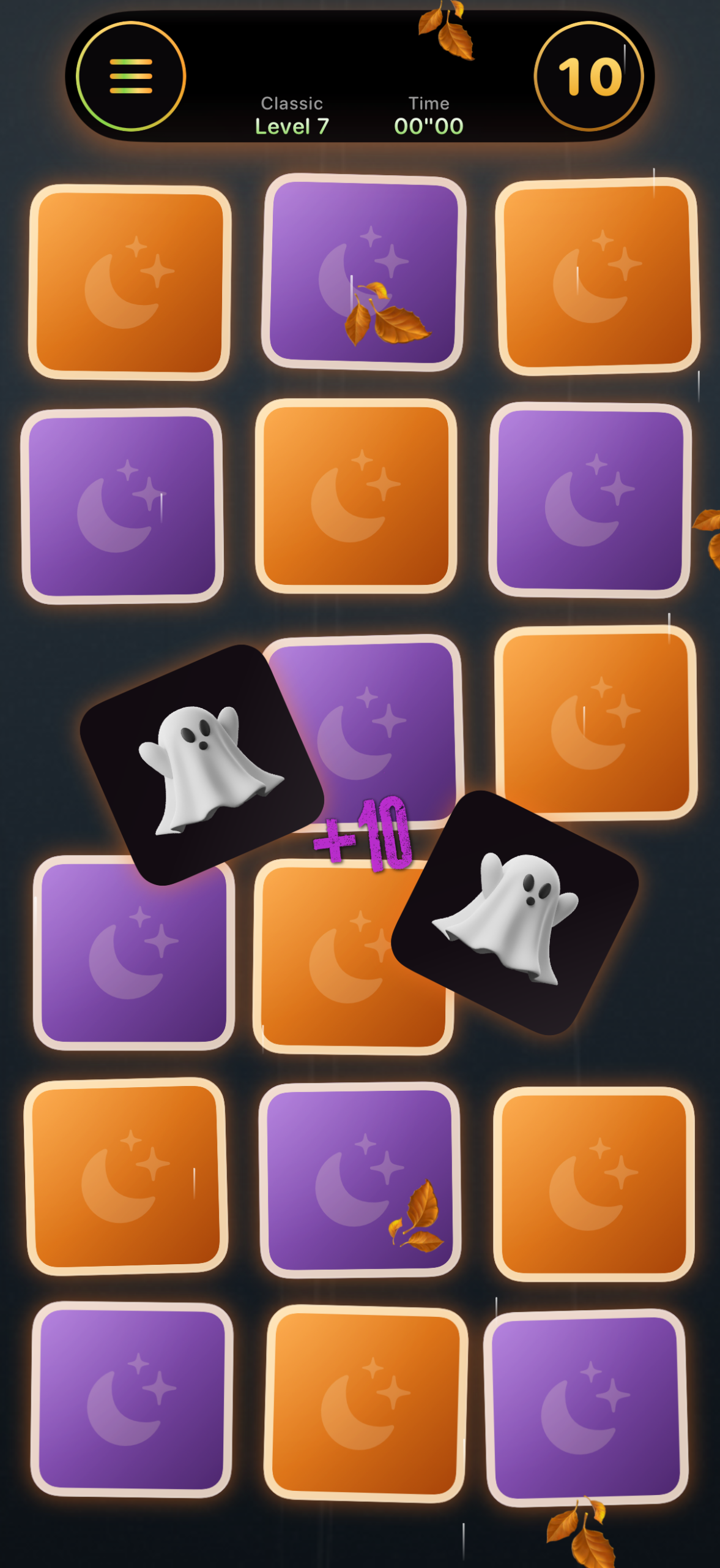 Memory Halloween Classic-mode card matching