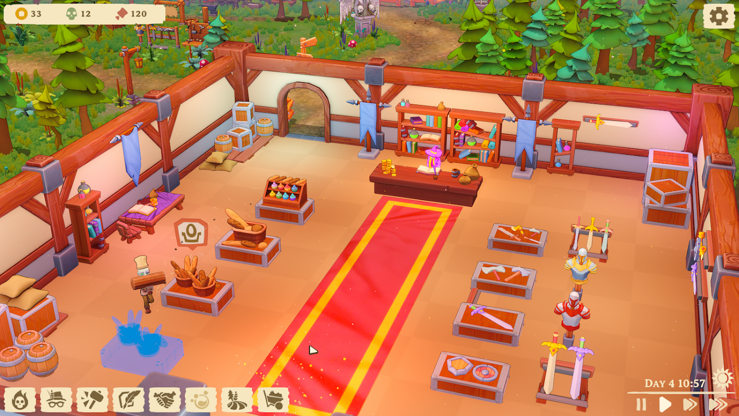 Official Necromancer's Workshop management gameplay screenshot from developer press kit