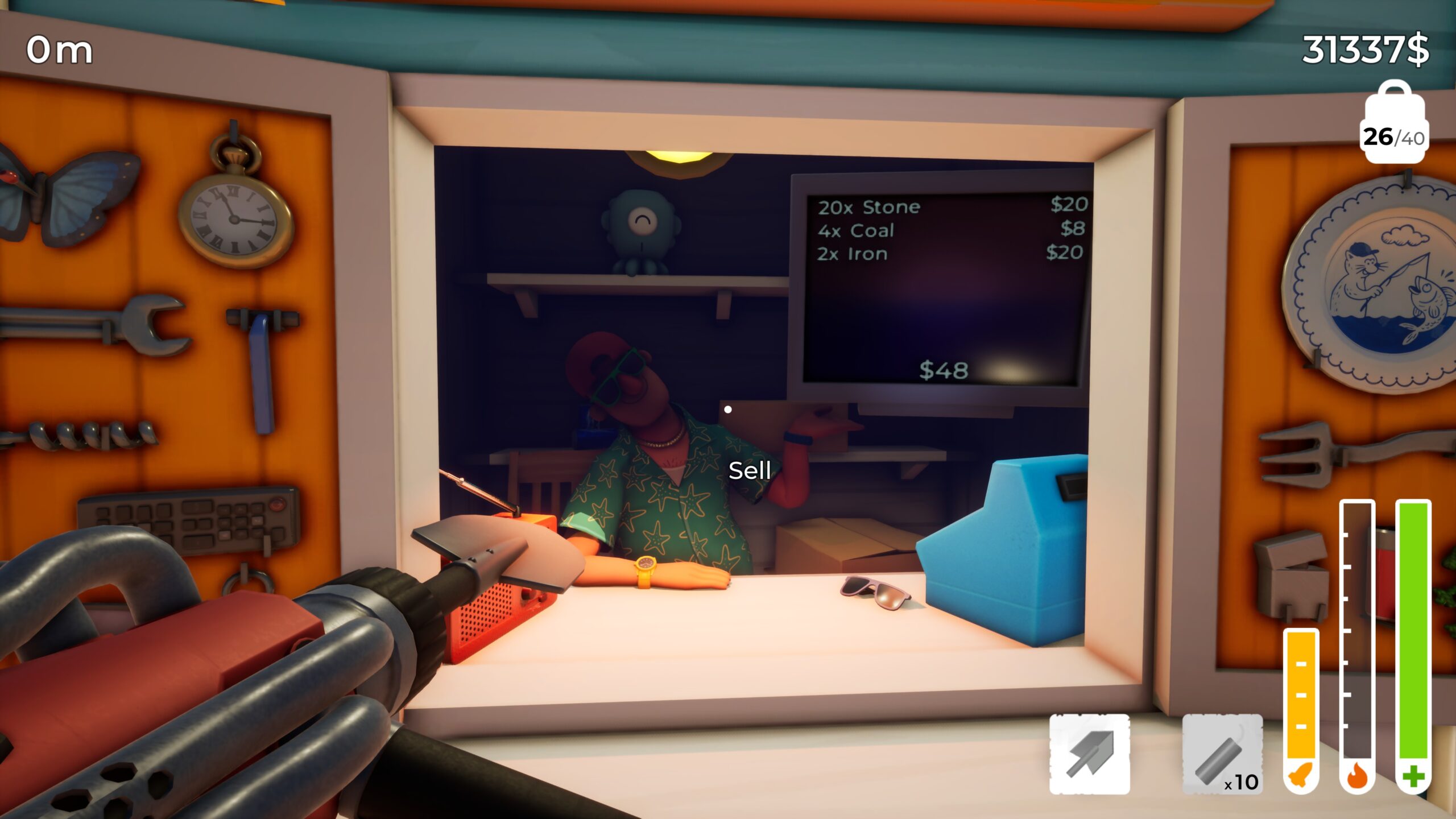 Official gameplay screenshot from A Game About Digging a Hole Together