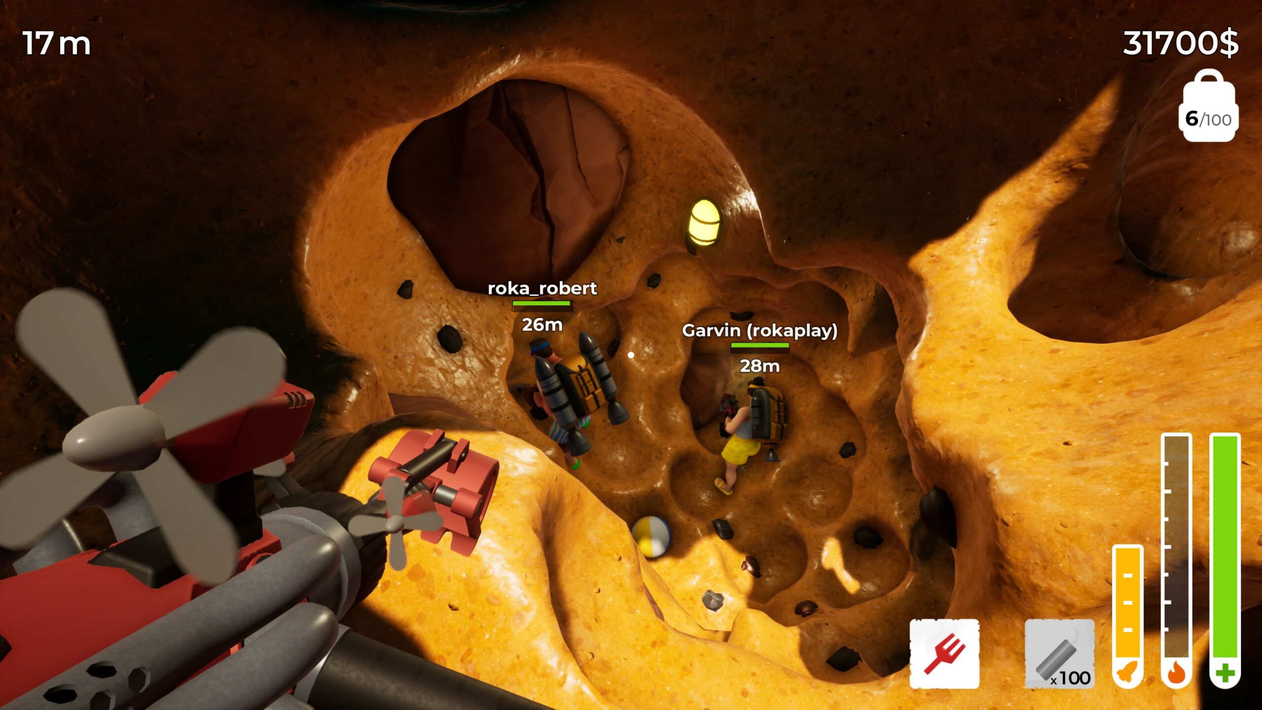 Official screenshot from A Game About Digging a Hole Together