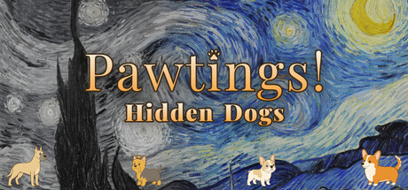 Official Steam promotional artwork for Pawtings! Hidden Dogs