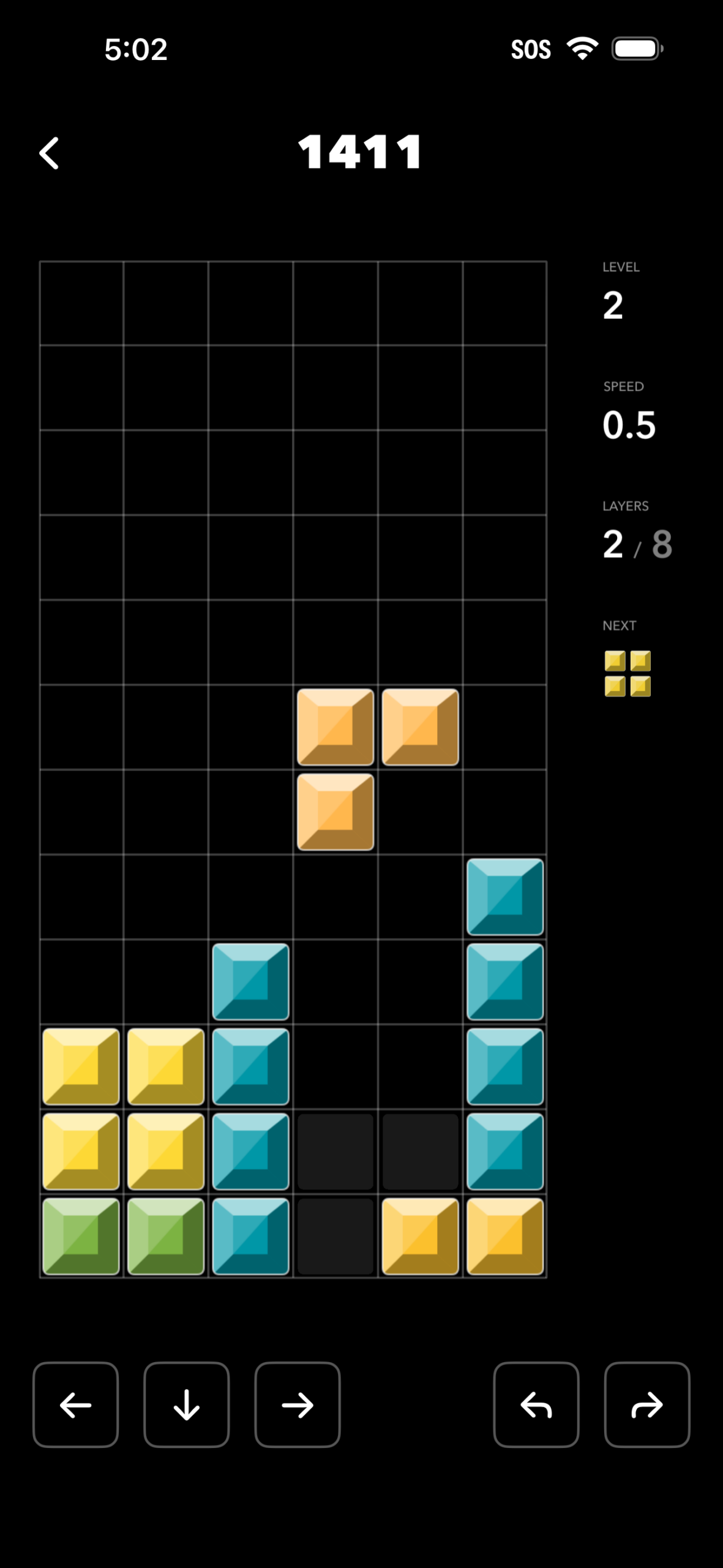 Original Polyx 2D iOS gameplay screenshot from a gemstone appearance option.