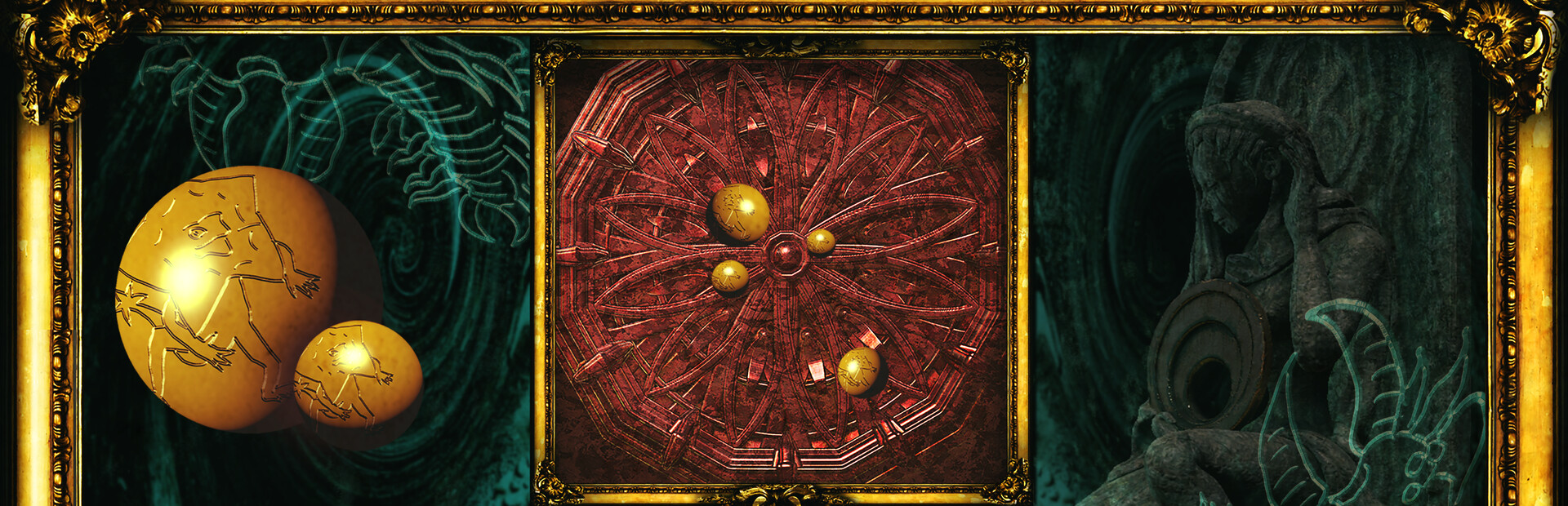 Official wide-format Queen's Domain promotional key art from the Steam library
