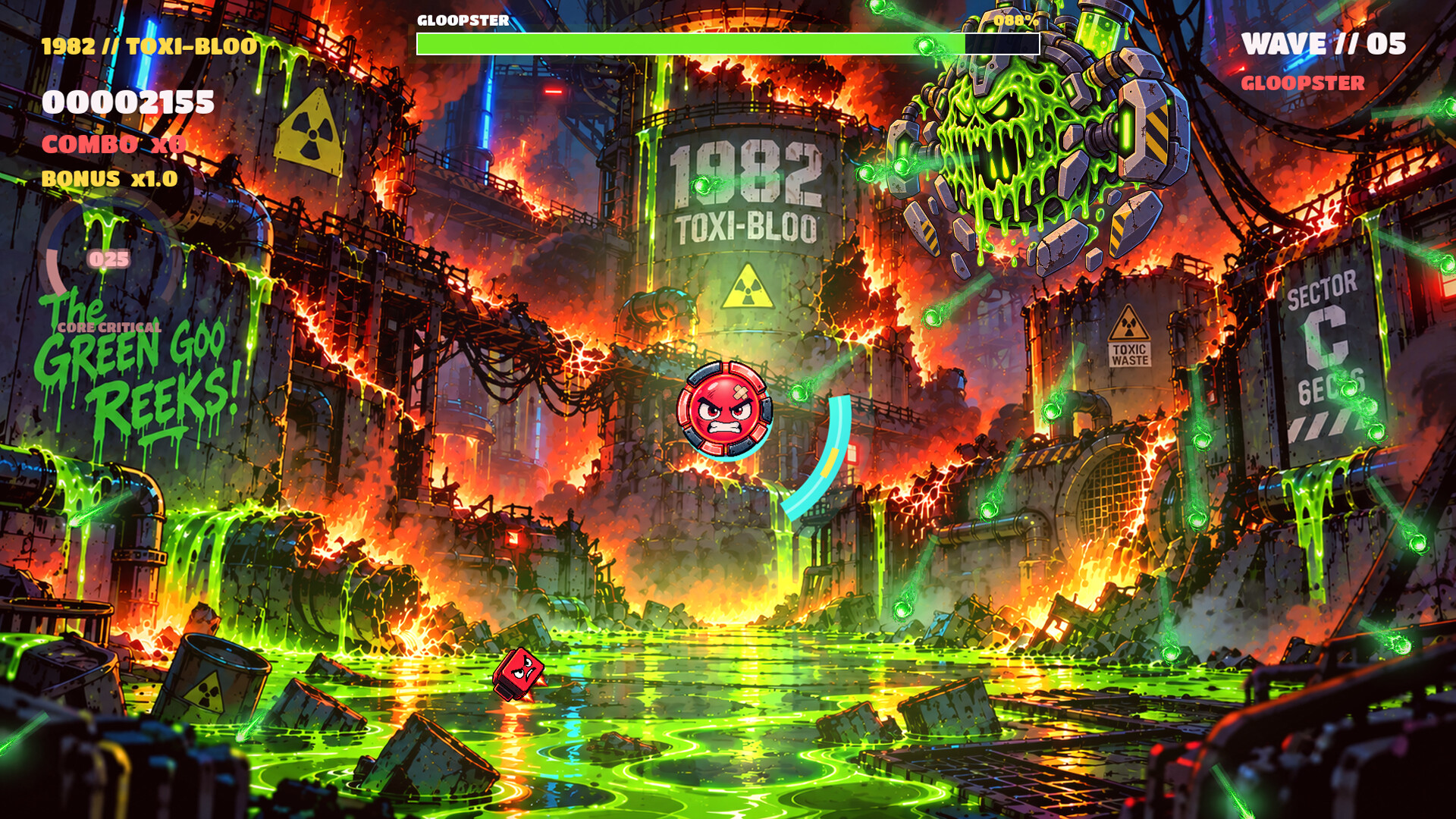 Official in-game screenshot 1 of REFLECT89 arcade bullet-reflection gameplay by EiSee Games