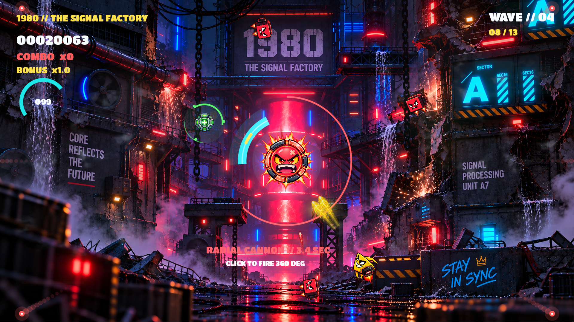 REFLECT89 gameplay screenshot showing Signal Factory