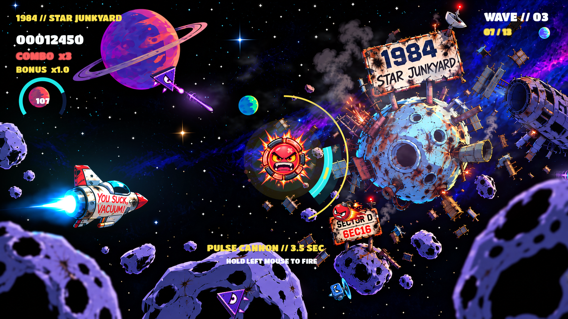 REFLECT89 official gameplay screenshot: Star Junkyard