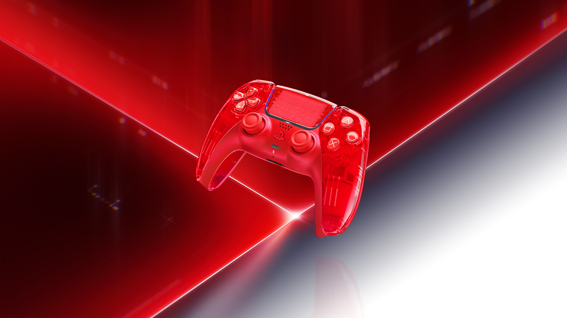 Flare Orange see-through Sony DualSense controller