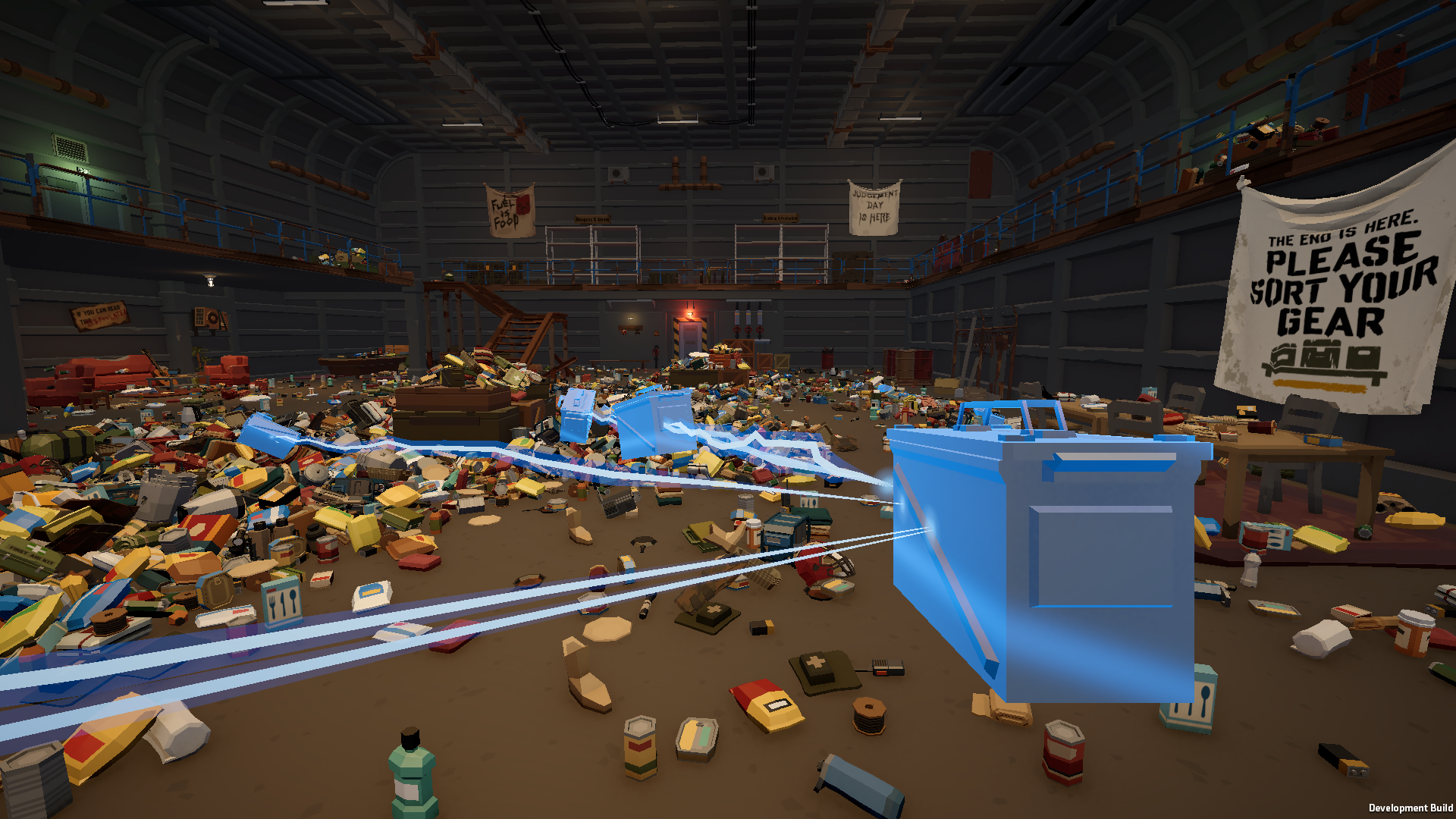 Sort of the Apocalypse development screenshot showing the magnet collecting items