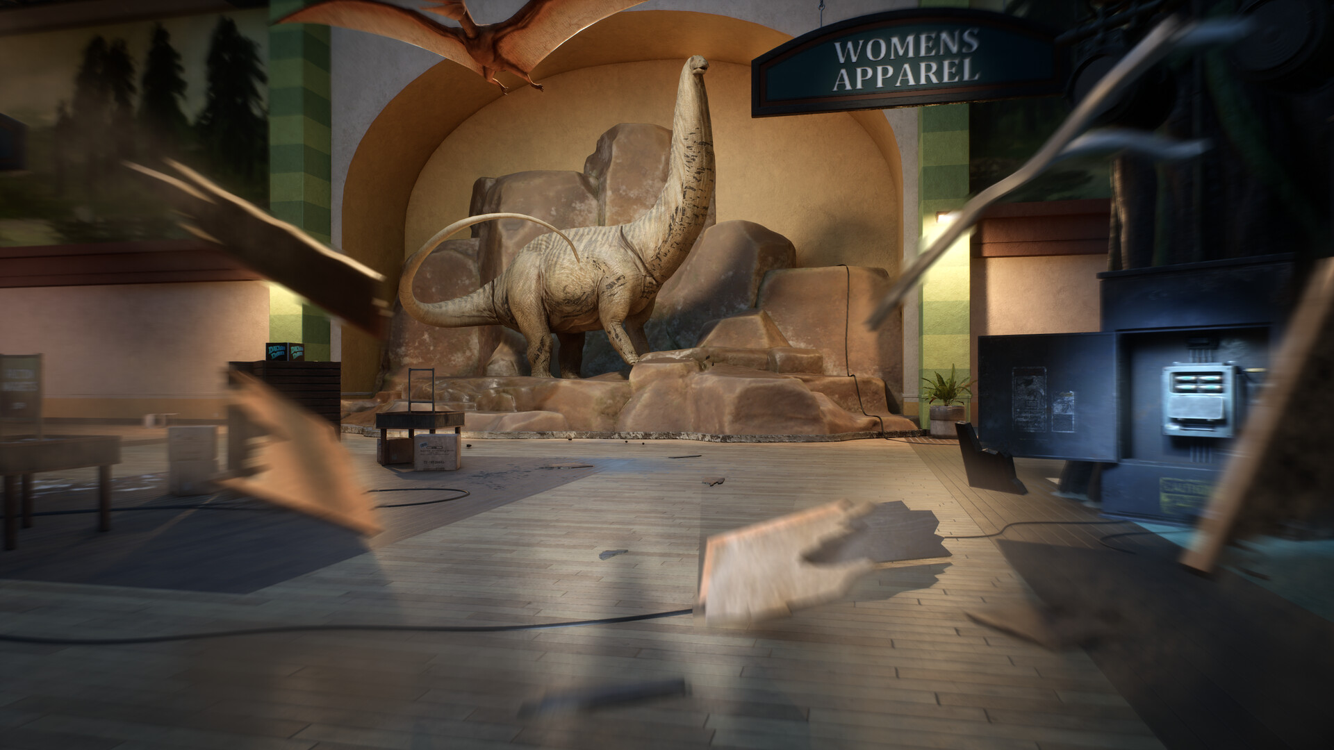 Official Steam demo screenshot of the deserted attraction