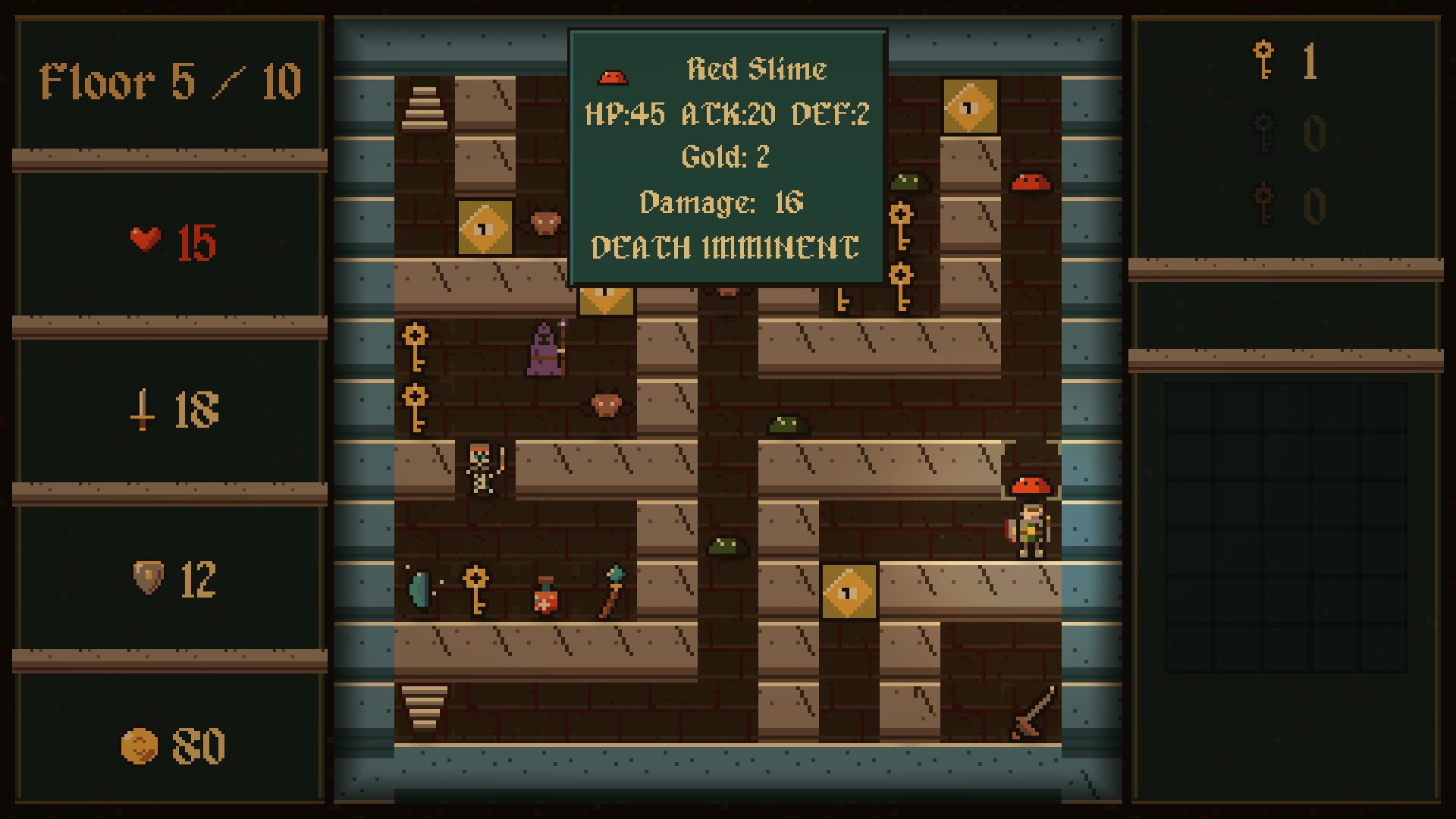 TowerBound original combat screenshot showing encounter information