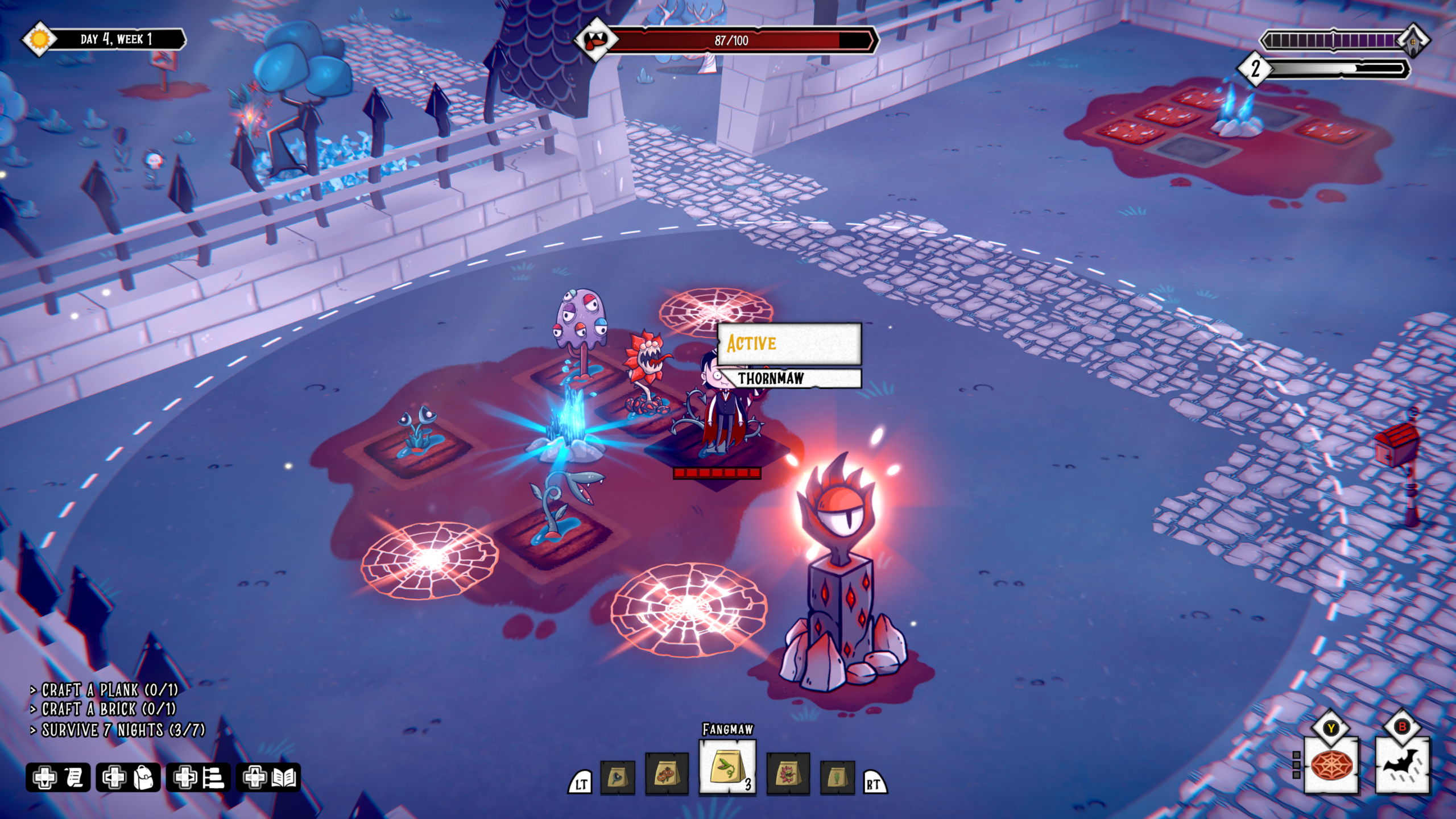 Original gameplay screenshot of Voltaire: The Vegan Vampire, supplied for Coloured Static Press coverage