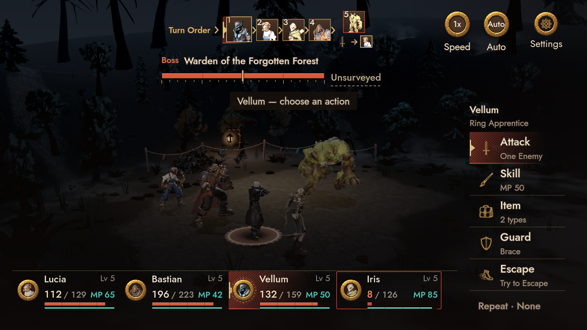 The Warden of the Forgotten Forest, a boss in the first labyrinth floor.
